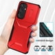 thumbnail image 2 of Funda Resistente para Samsung Galaxy S24 con Tapa Deslizante y Protección Militar Rojo, 2 of 6