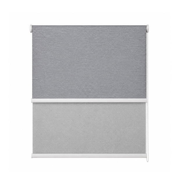 Cortina Roller Blackout 2 Paño 150x240 Doble Con Visillo Sin Cenefa