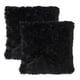 thumbnail image 1 of Funda de almohada Miulee Luxury de piel sintética de 45 x 45 cm, 2 unidades, color negro, 1 of 6