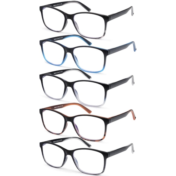 Gafas de lectura MOZVND Blue Light Blocking 2.5 para hombre x5