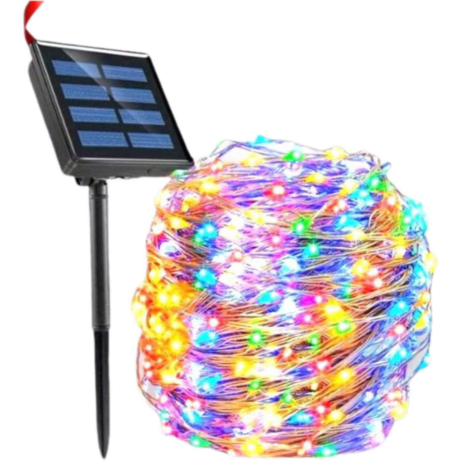 Disparo - Luz Hada Carga Solar 100 Led Luz Multicolor 10 Metros Navideño