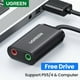 thumbnail image 2 of Adaptadpr De Audio Externa Usb-a/ 2jack 3.5mm M/2h (audio Estereo + Mic) 15cm Negro Us205, 2 of 3