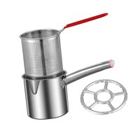 Bothyi - Freidora De Acero Inoxidable, Freidora Japonesa Tempura Para Cocina, Restaurante, Cesta, Estante De 1,2 L