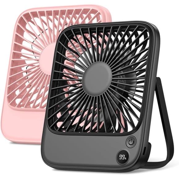 2 Ventiladores de Mesa TOPK K65 de 5000 mAh y 4 Velocidades