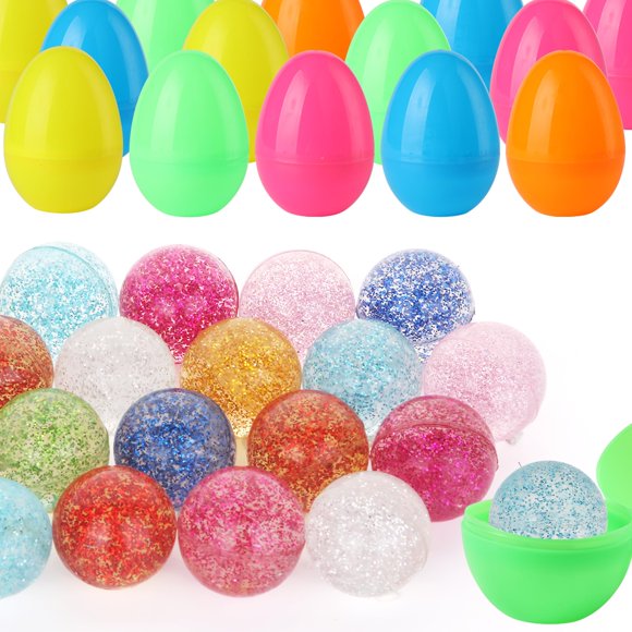 Juguete Seeiuua - Pack de 18 Huevos de Pascua con Pelotas Rebotadoras