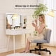 thumbnail image 5 of Silla LukkDys Criss Cross con ruedas, asiento ancho, tela gris, 5 of 8