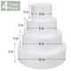 thumbnail image 2 of Set de chupetes para tartas JOBVERT, 4 niveles, espuma, 10, 15, 20, 25 cm, color blanco, 2 of 7