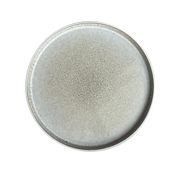 Set 6 Platos Redondo Ceramica 27 Cm Gris Linea Oslo