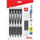 thumbnail image 1 of Bolígrafos de tinta de gel líquido Pentel Energel Deluxe RTX de 0,7 mm, punta metálica, paquete de 5 bolígrafos negros con 3 recambios, 1 of 8