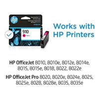 Cartucho De Tinta Magenta Hp 910 Original | Funciona Con Hp Officejet Serie 8010, Serie 8020, Hp Officejet Pro 8020, Serie 8030 | Apto Para Instant Ink | 3Yl59An