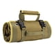 thumbnail image 3 of Organizador de bolsa de herramientas enrollable con 5 bolsillos con cremallera Tejido compacto resistente a la grasa y al desgarro Hebilla de , Khaki Caqui, 3 of 5