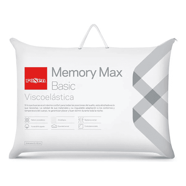 Almohada Rosen Memory Max Americana 42x62 Cm
