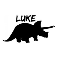Rienda Libre Graphics - Decomural Personalised Name Triceratops Ws-43143