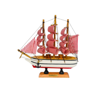 Decostilo - Decoración: Barco Velero De Madera 19Cm
