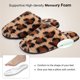 thumbnail image 4 of Zapatillas Snug Leaves Fuzzy Scuff para mujer, color marrón guepardo, tallas 7-8, 4 of 7