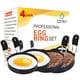 thumbnail image 2 of Juego de anillos para huevos COTEY, tamaño grande, 9 cm, acero inoxidable antiadherente, 4 unidades, 2 of 8