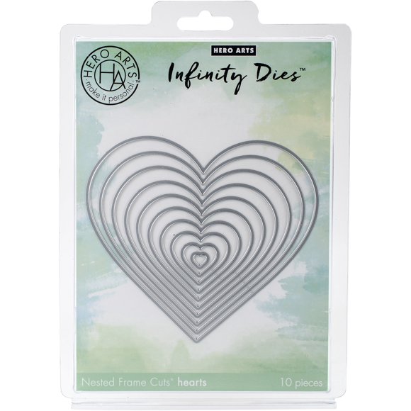 Set de troqueles Hero Arts Nesting Hearts Infinity (10 piezas)