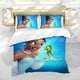 thumbnail image 5 of Tiana: La Princesa y el Sapo Conjunto de sábanas temático, trío de piezas, cómodo y amigable con la piel, diseño único, regalo de decoración para el hogar para familiares, amigos y fans,135cm *200cm, 5 of 6