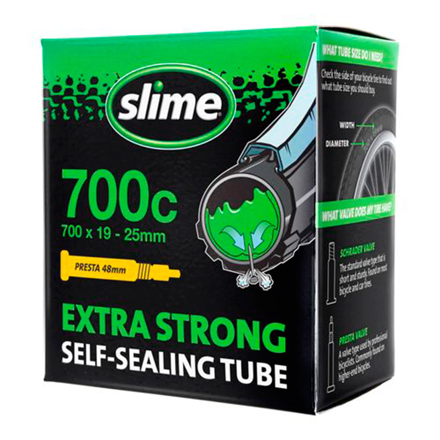 Cámara Slime Con Líquido 700x19-25c F/v Presta 48mm