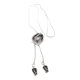 thumbnail image 1 of Colgante De Tulipán, Cadena De Suéter, Accesorios Elegantes De Diamantes De Imitación Para Fiesta, Mujer, Gris, 1 of 5