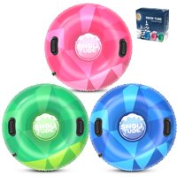 Trineo Inflable Snow Tube Wolkek Para Niños Y Adultos, Paquete De 3