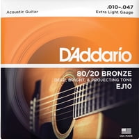 Set Cuerdas Guitarra Acústica 10-47 Ej10 Daddario