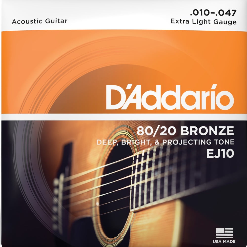 Set Cuerdas Guitarra Acústica 10-47 Ej10 Daddario