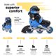 thumbnail image 3 of Patines en línea New Bounce ajustables para niños, color azul, 3 of 5