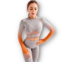 Wild Travel - Conjunto De Fitness De Gimnasio De 2 Piezas Naranja