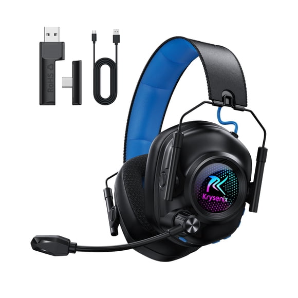 Auriculares Krysenix Inalámbricos Azul con Micrófono de Cancelación de Ruido