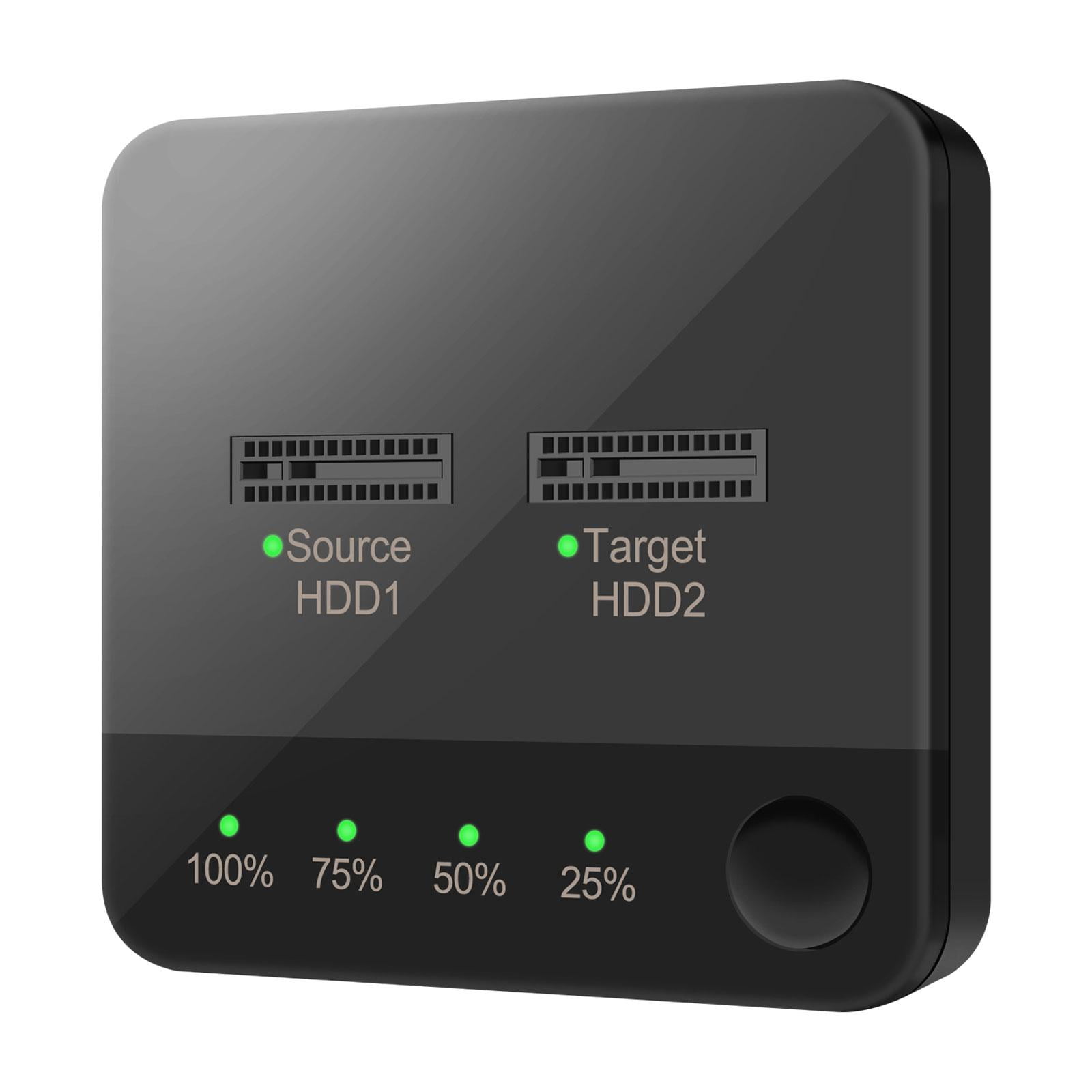 Magideal - Estación De Acoplamiento M.2, Carcasa Duro Externo, Portátil De 2 Bahías, Con Adaptador, Estación De Acoplamiento De Disco Duro Plug And