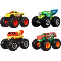 Toy Trucks Hot Wheels Monster Trucks A Escala 1:64, Paquete De 4