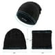 thumbnail image 2 of Conjunto de 2 gorros y bufandas de invierno, gorro de punto de felpa cálido, gorro grueso de punto, bufandas, regalos para hombres y mujeres, 2 of 8
