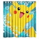 thumbnail image 1 of Cortina de ducha de Pokémon Pikachu, juego de cortina de baño con ganchos, tamaño 66 x 72 pulgadas, 1 of 3