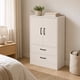 thumbnail image 2 of Mueble Organizador Nórdico Blanco con 2 Puertas y 2 Cajones para Baño Dormitorio y Living 56x30x81cm, 2 of 6