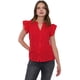 thumbnail image 1 of Blusa Mujer Cuello Mao Vuelos Puntos Rojo Corona, 1 of 5