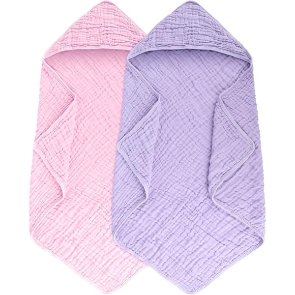 Toallas con Capucha Synrroe Muselina 2 Piezas 32x32in