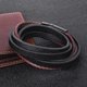 thumbnail image 3 of Pulsera de Cuero Multigiro Hombre Mujer Café con Negro, 3 of 3