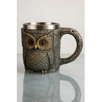 Decostilo - Tazon - Taza Termica De Acero Con Diseño De Buho En 3D