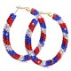 thumbnail image 1 of Pendientes NLCAC de 5 cm con strass rojo, blanco y azul, 1 of 7