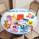 thumbnail image 5 of BabyFirst: Color Crew-theme Fitted Round Tablecloths Elastic Edged Table Covers Waterproof Table Cloth for Kitchen Holiday Party Tables Decor 150cm, 5 of 6