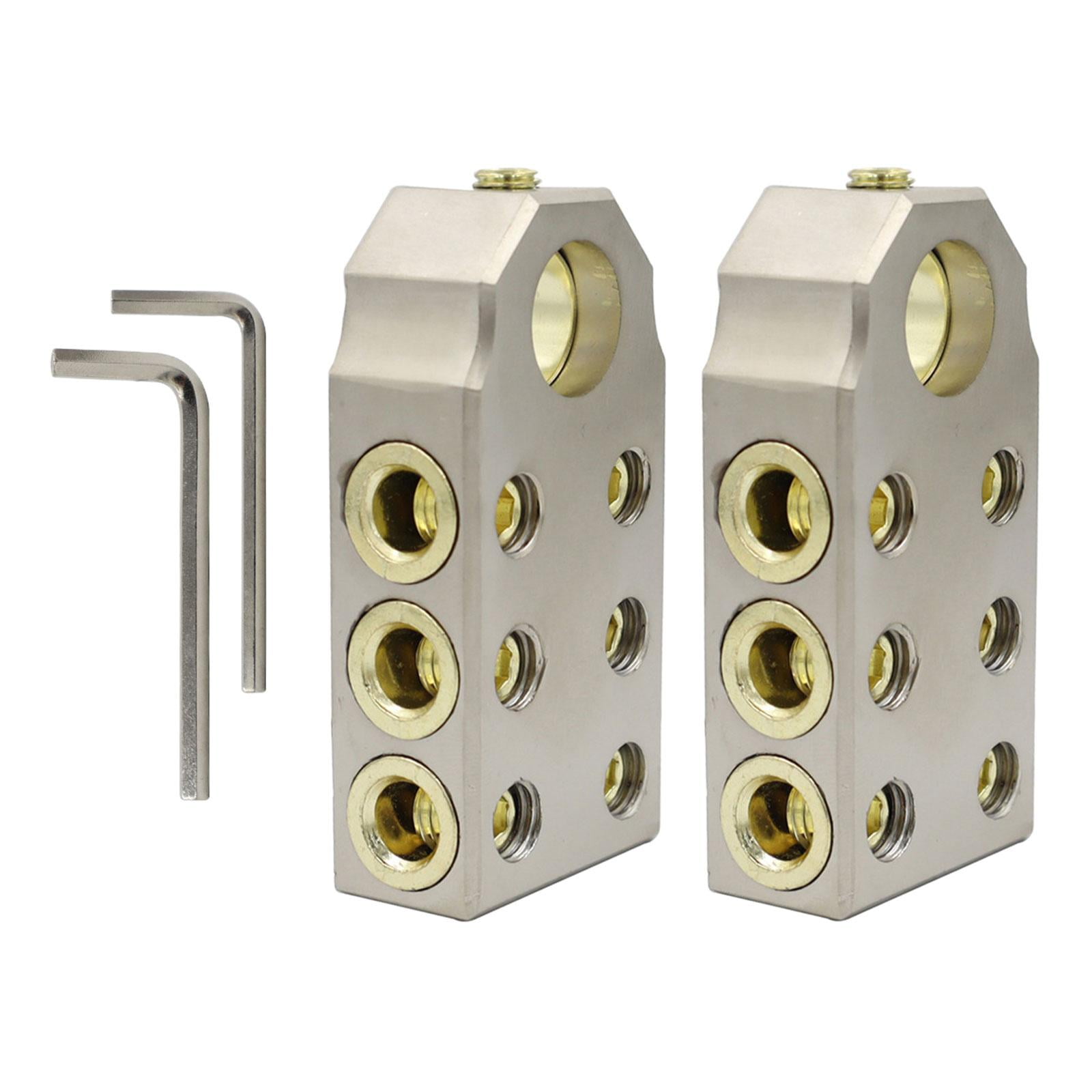 Ioensy - Abrazadera De Conector De Terminal De Batería De Coche De 6 Vías Universal Para Coche Marino Rvs