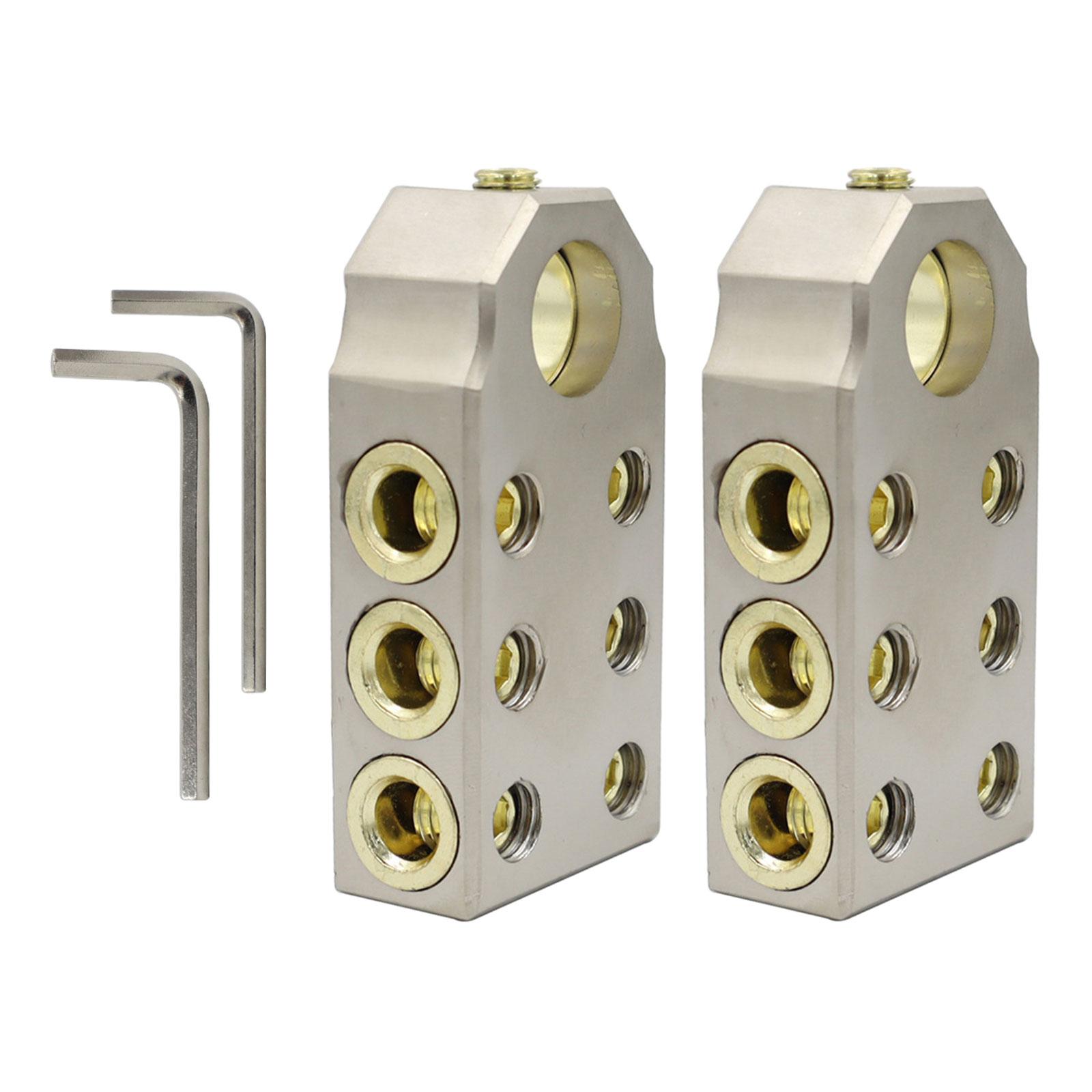 Ioensy - Abrazadera De Conector De Terminal De Batería De Coche De 6 Vías Universal Para Coche Marino Rvs