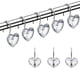 thumbnail image 1 of Ganchos para cortinas de ducha Actpe decorativos en forma de corazón de cristal, 1 of 9