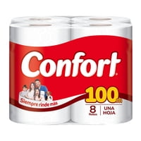 Papel Higiénico Max Una Hoja 100 M 8 Un Confort