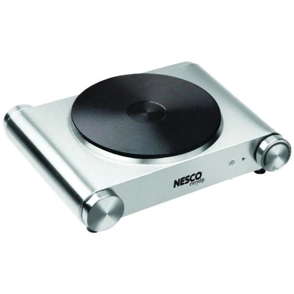 Quemador eléctrico NESCO SB-01, 1500 W, acero inoxidable, placa de 18 cm