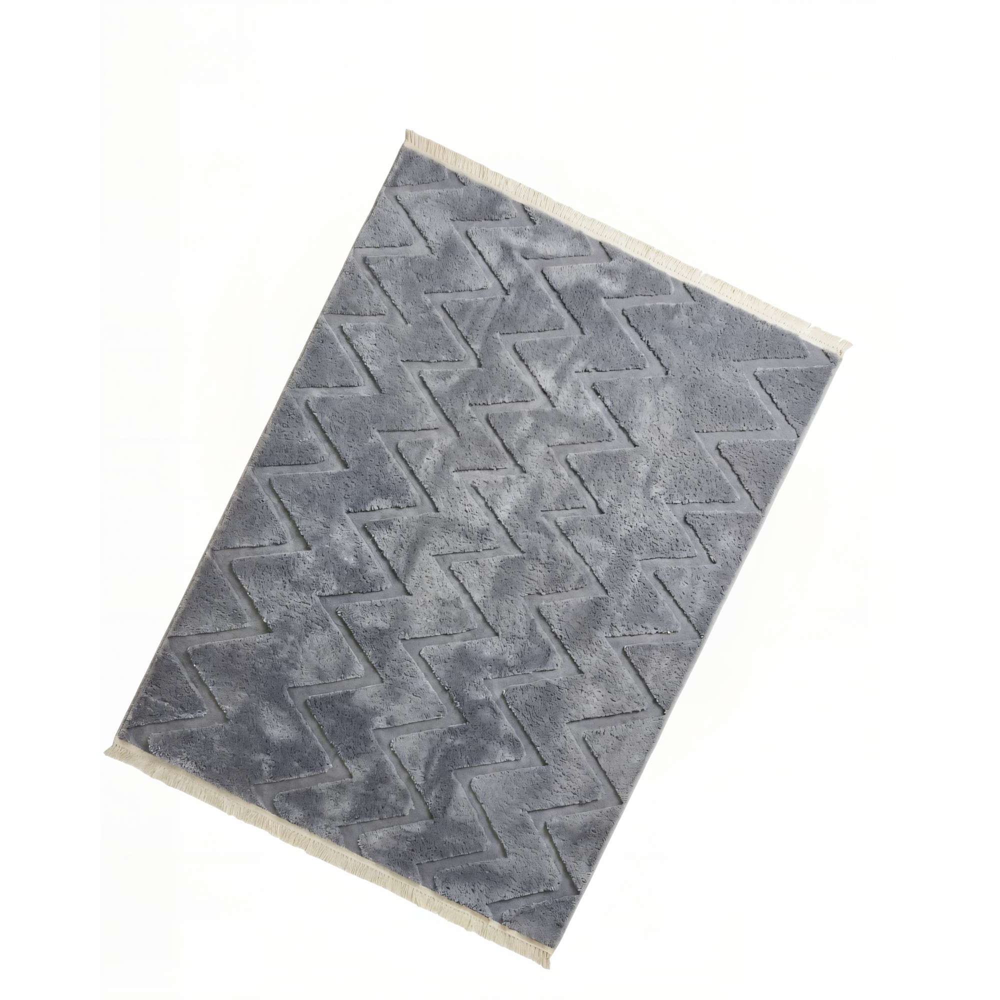 Genérico - Alfombra 150 X 200 Decorativa Jacquardcolor Gris 2