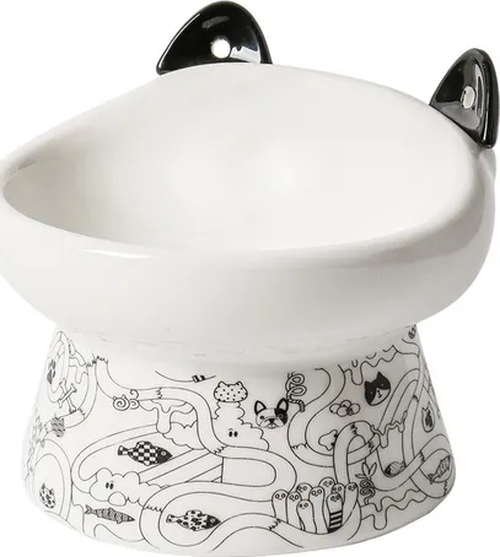 Genérico - Plato Cerámica Orejas Cuchara Mascotas