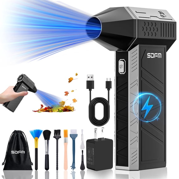 Plumero de aire eléctrico SDFM X3 130.000 RPM, 3 velocidades máx., negro