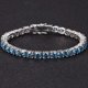 thumbnail image 3 of Pulseras Moissanite de 4MM para Mujer Hombres Unisex Azul Real Color D Claridad VVS1 Pulsera de Tenis para Hombre Pulsera de Tenis de Plata Esterlina 925 Diamante Cadena Joyería 16-23CM ﻿, 3 of 9
